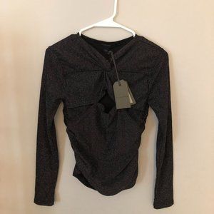 All Saints Caellum Metallic Top